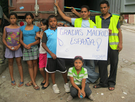 Llegada del contenedor de ACOES Madrid a Honduras- Septiembre 2012